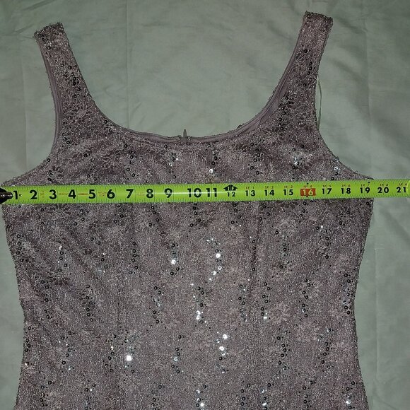 R&M Richards women's lace sequins dress SZ 16 - Picture 4 of 5